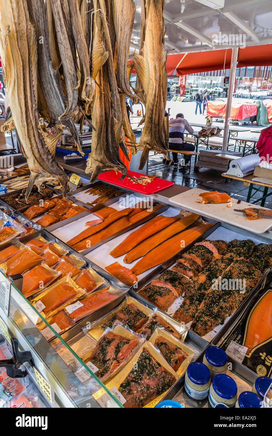 Bergen fish market norway harbour hires stock photography and images