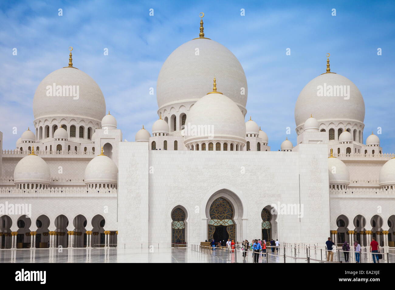 Sheikh Zayed Grand Mosque, Abu Dhabi, United Arab Emirates, Middle East Stock Photo