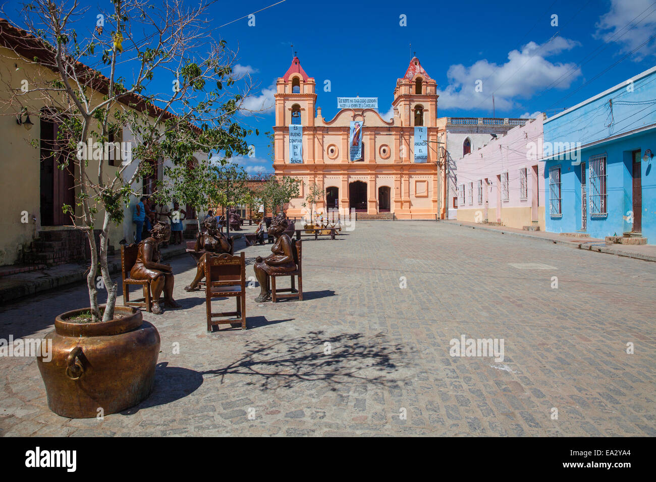 Iglesia de Nuestra Senora del Carmen, Plaza del Carmen, Camaguey, Camaguey Province, Cuba, West Indies, Caribbean Stock Photo