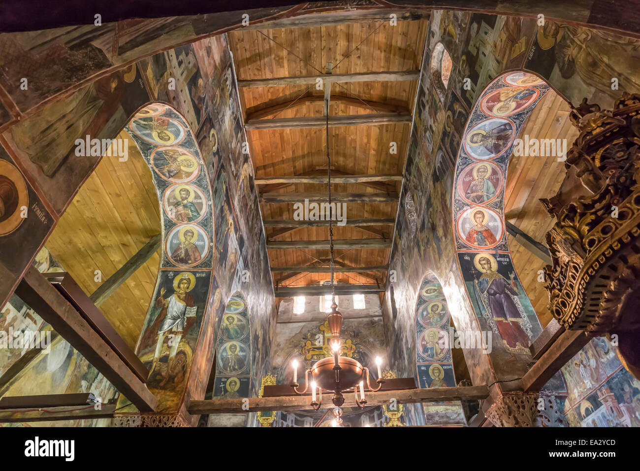 Interior murals and frescoes, Church of Sveti Stefan (St. Stephen ...