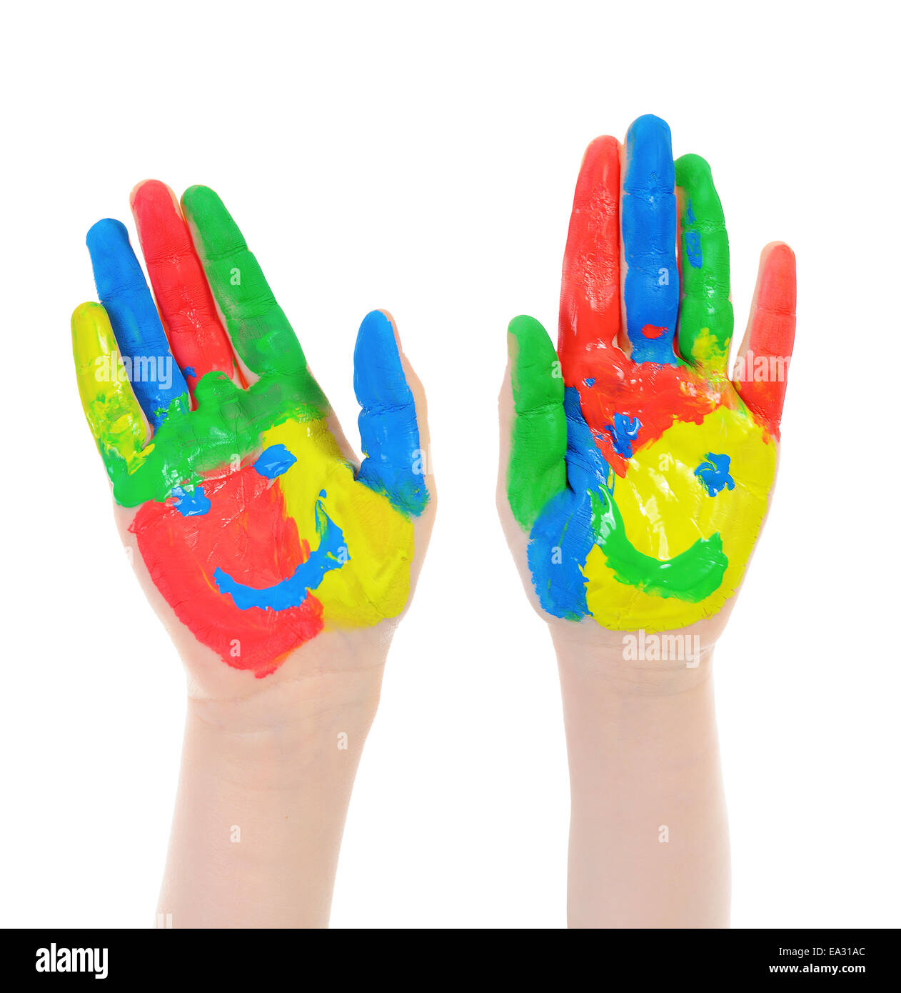 Hand Painted Child Stock Photo Alamy