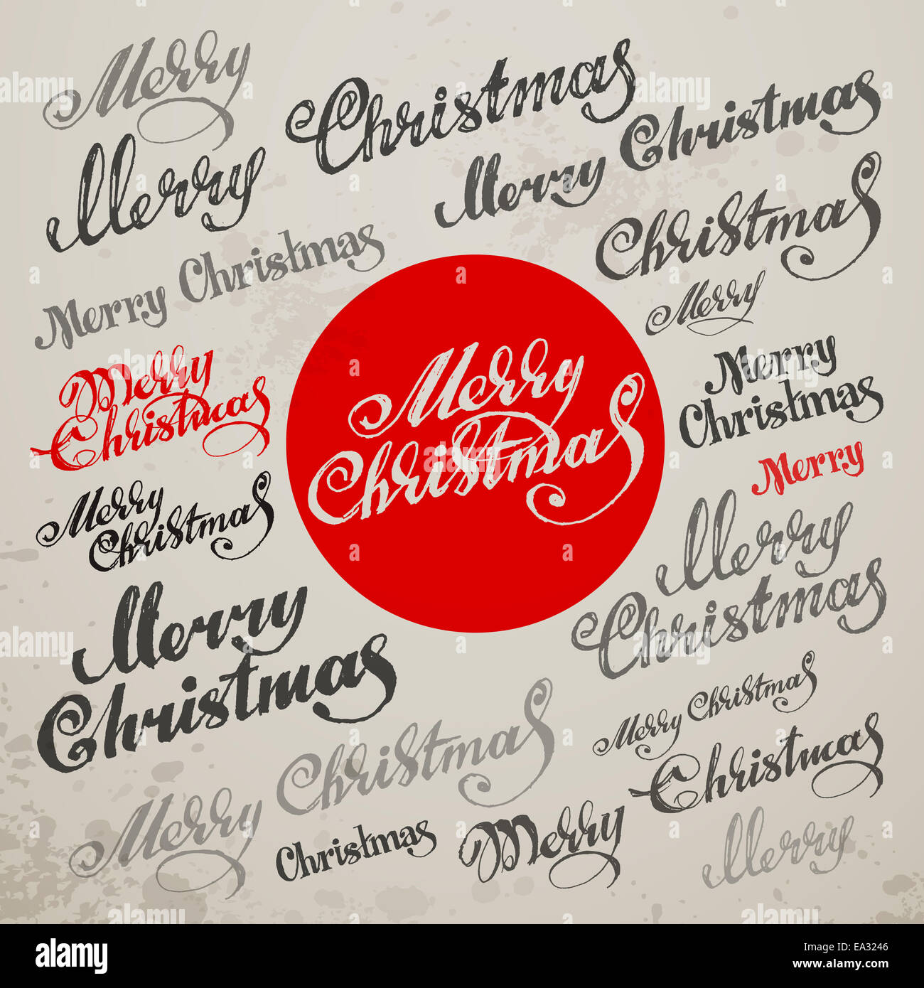 Merry Christmas Vector Calligraphic Lettering Stock Photo - Alamy