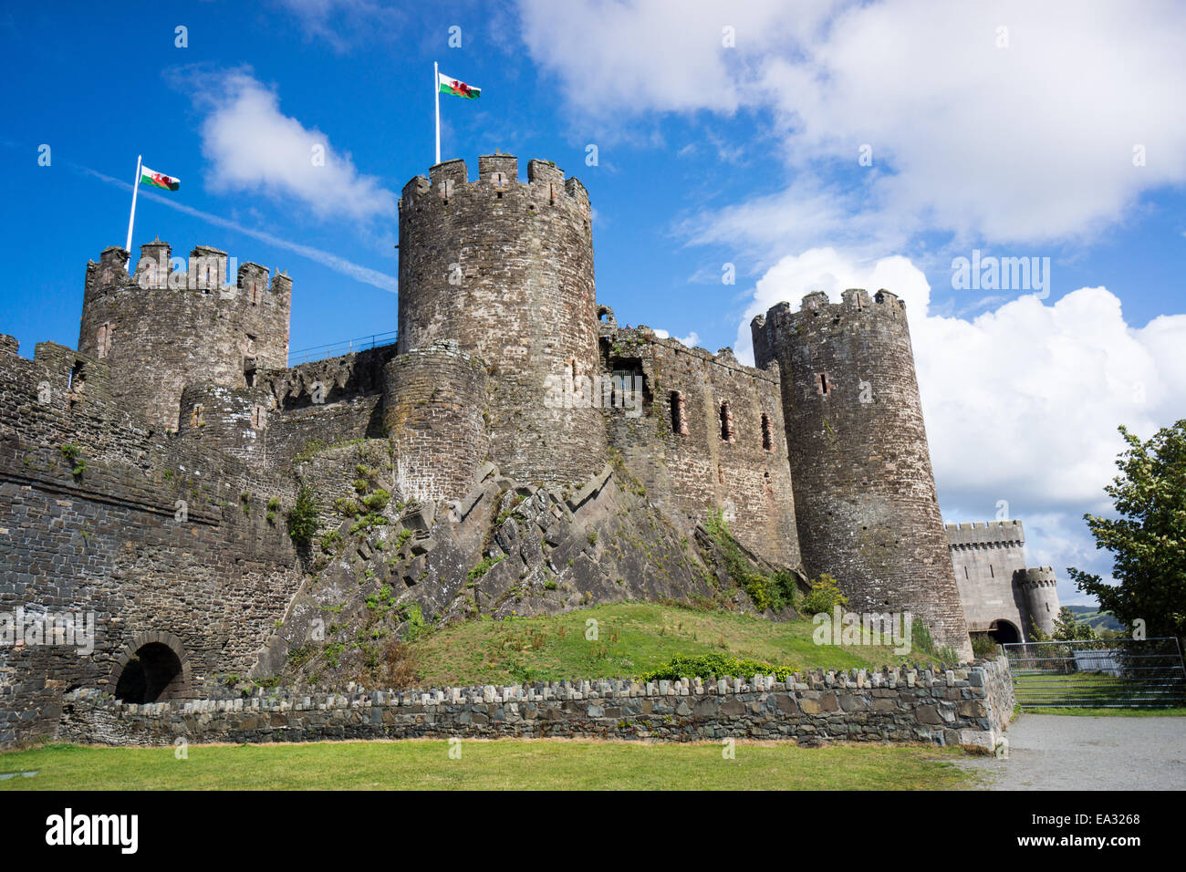 Conwy Castle, UNESCO World Heritage Site, Wales, United Kingdom, Europe Stock Photo