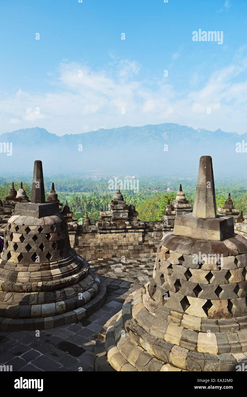 Borobodur, UNESCO World Heritage Site, Kedu Plain, Java, Indonesia, Southeast Asia, Asia Stock Photo