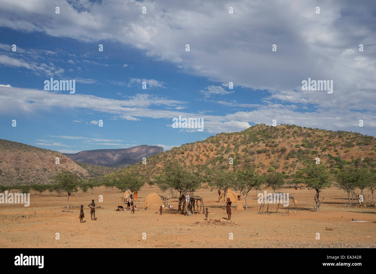 Himba people, Kaokoland, Namibia, Africa Stock Photo