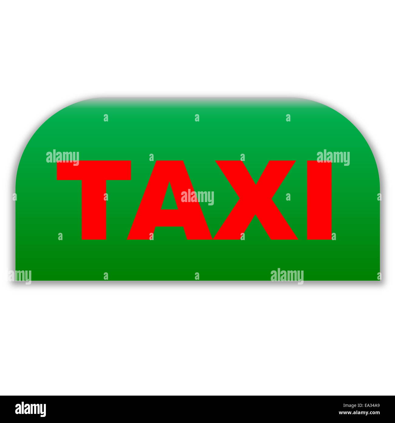 Green taxi icon Stock Photo
