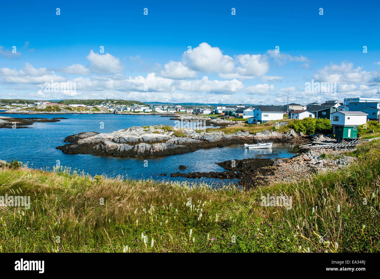 View over Port aux Basques, Newfoundland, Canada, North America Stock