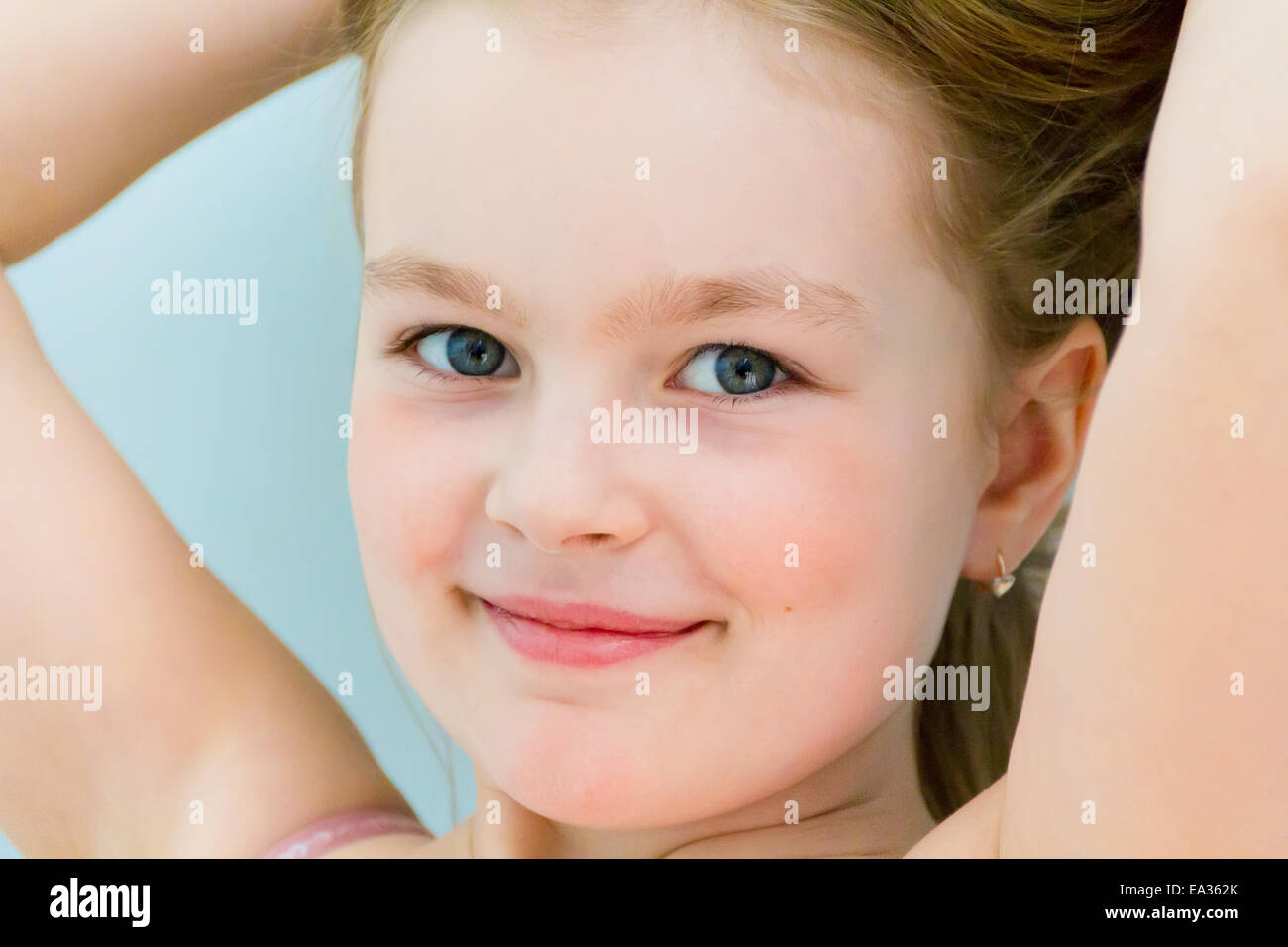 Cute girl seven years old Stock Photo - Alamy