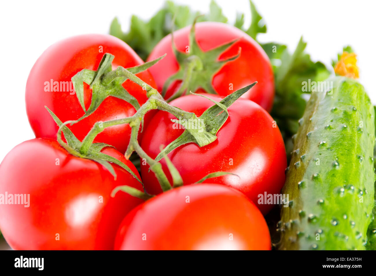 Cucumber and tomato Stock Photo - Alamy