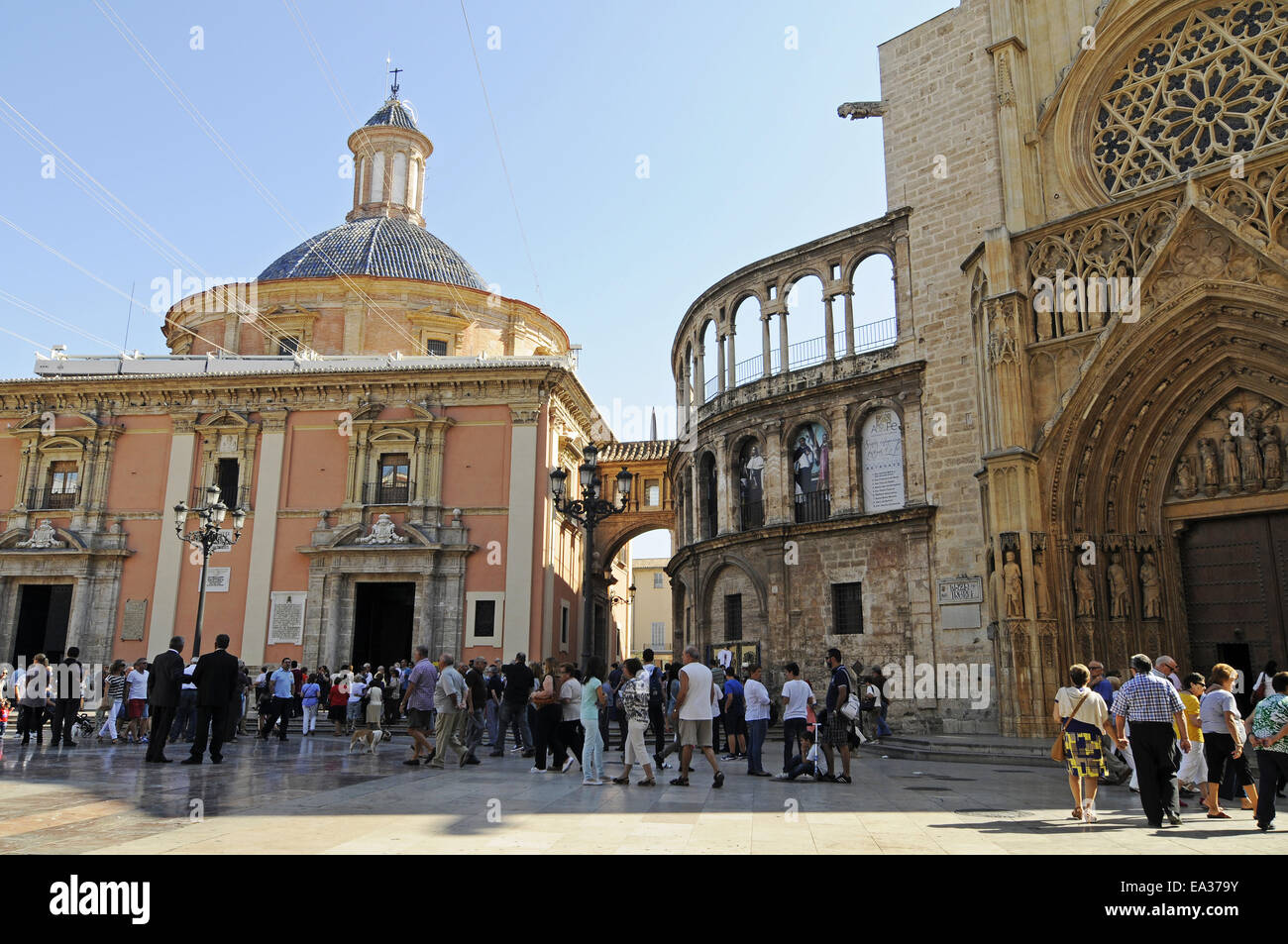 Plaza de la Virgen Square, Valencia, Spain Stock Photo Alamy