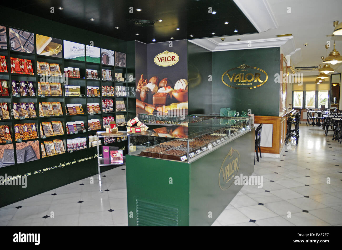 Chocolateria Valor, cake shop, Villajoyosa, Spain Stock Photo