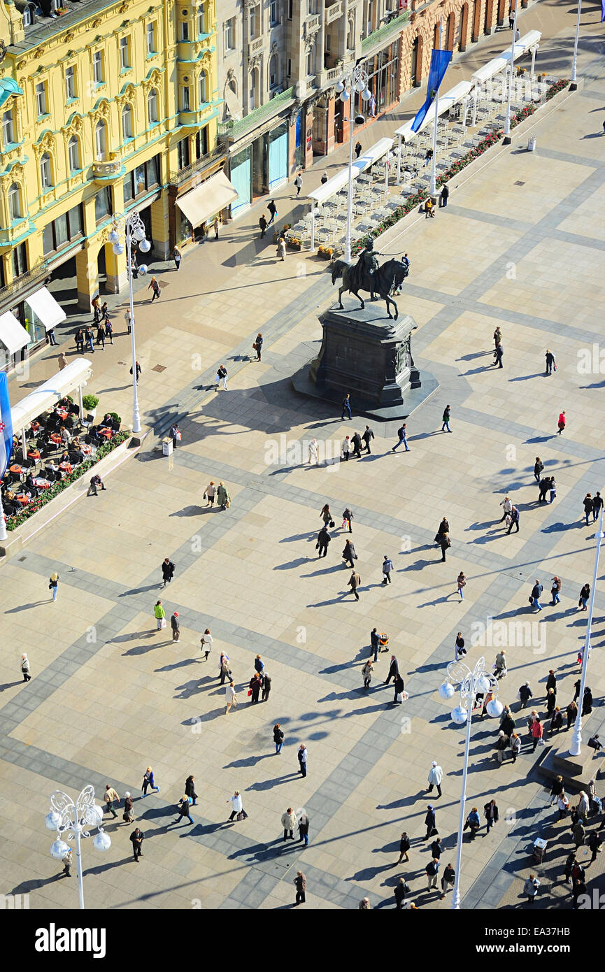 Zagreb central square Stock Photo
