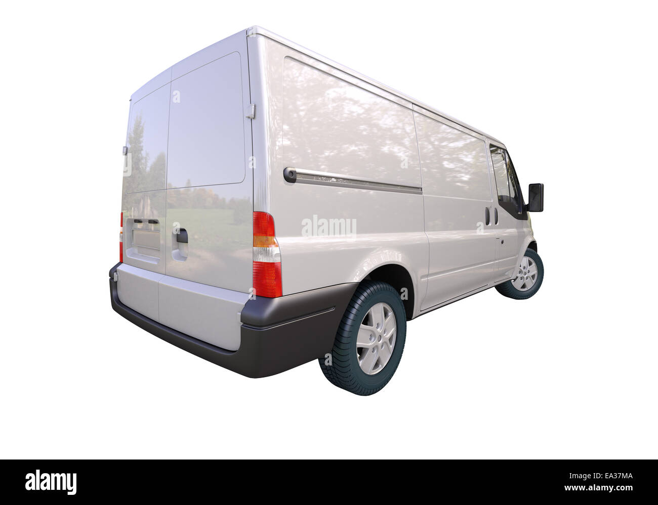 Commercial van isolated Stock Photo Alamy