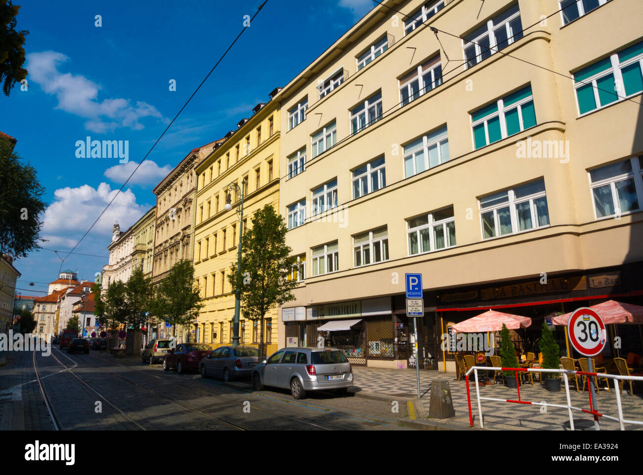 Ujezd street, Mala strana district, Prague, Czech Republic, Europe Stock Photo