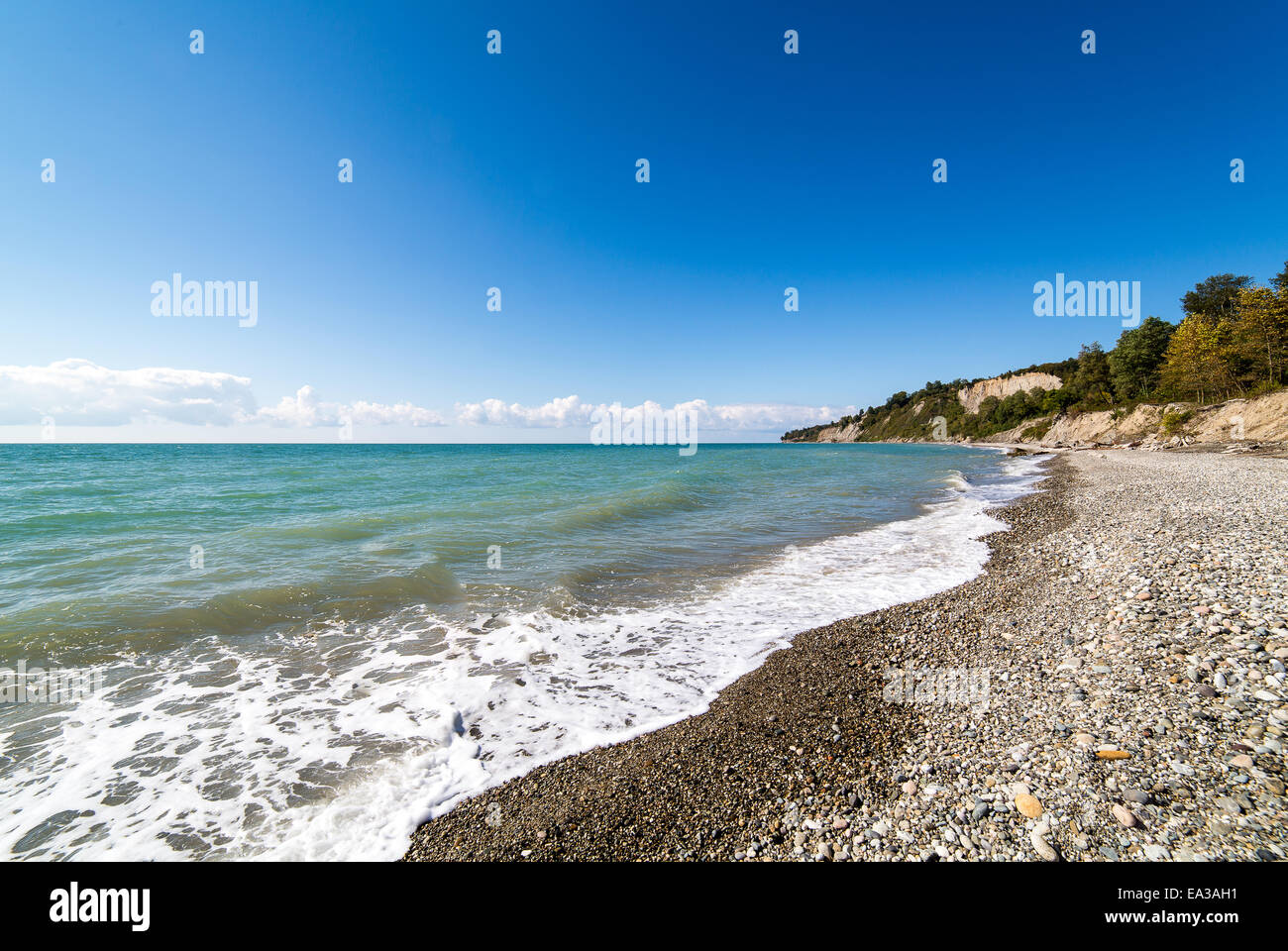 Black sea coast, Abkhazia Stock Photo