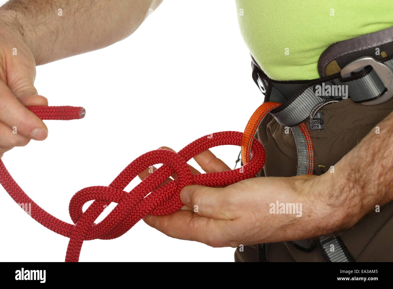 climbing rope knot Stock Photo Alamy