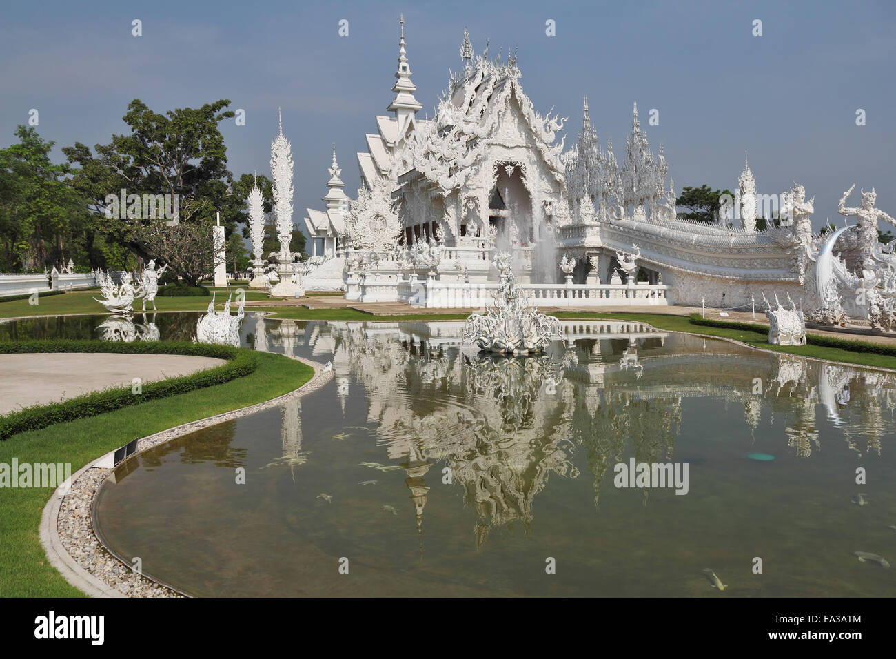 White fabulous palace in Southeast Asia Stock Photo