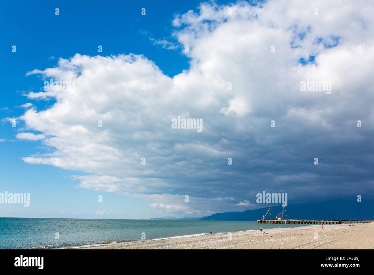 Black sea coast, Abkhazia Stock Photo