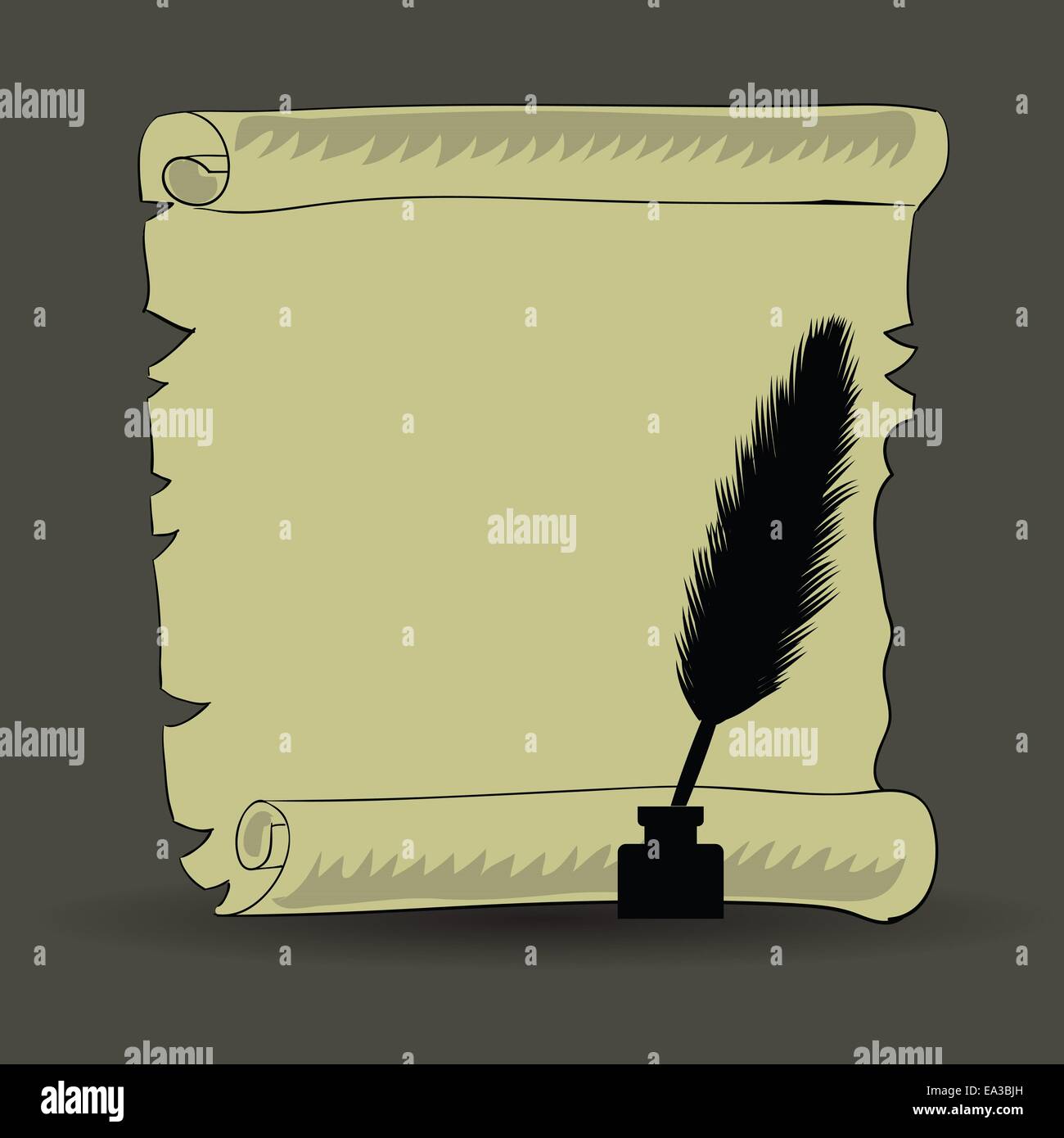 old paper and feather Stock Photo - Alamy