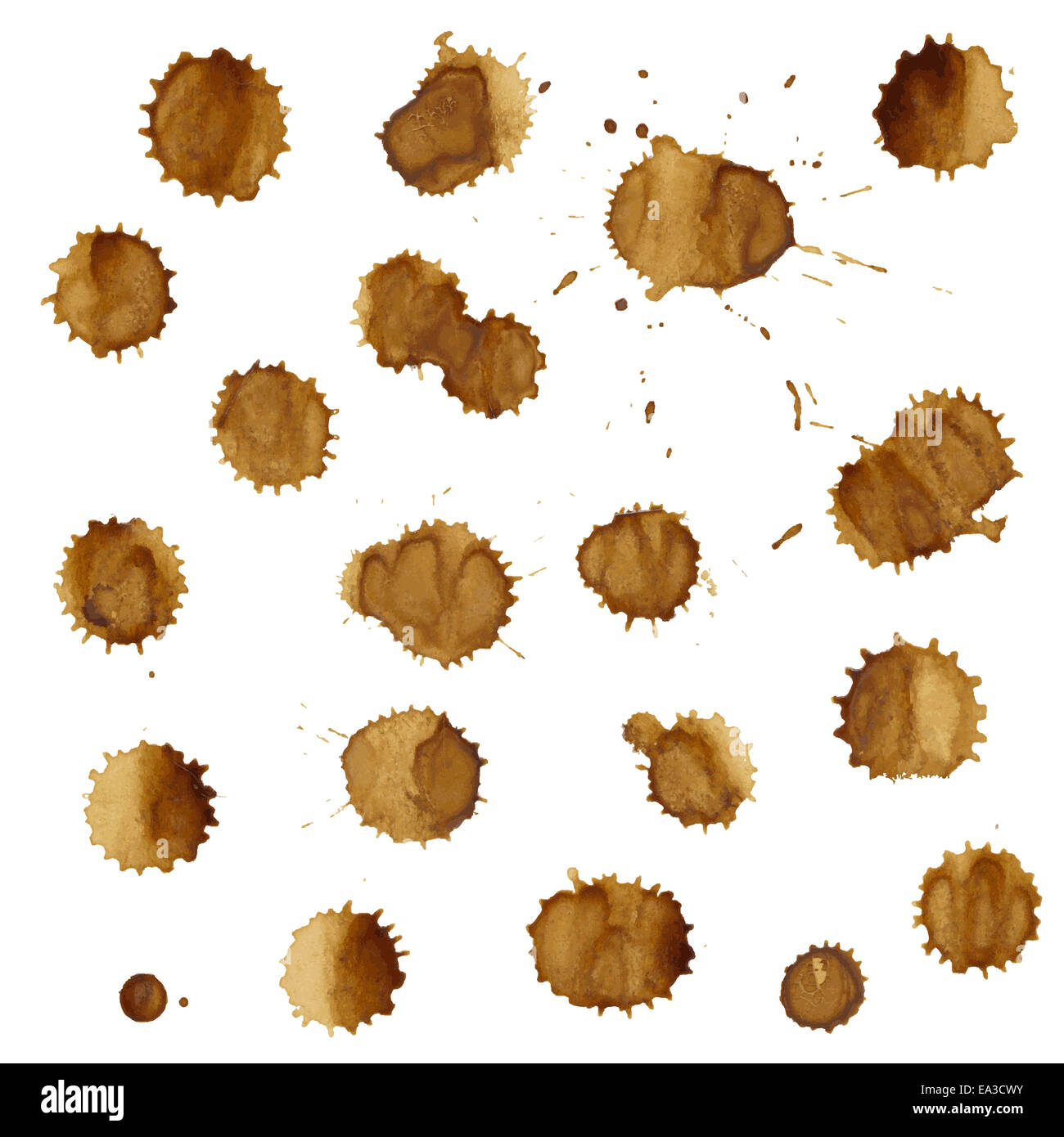 Coffee Stain Set Stock Photo Alamy