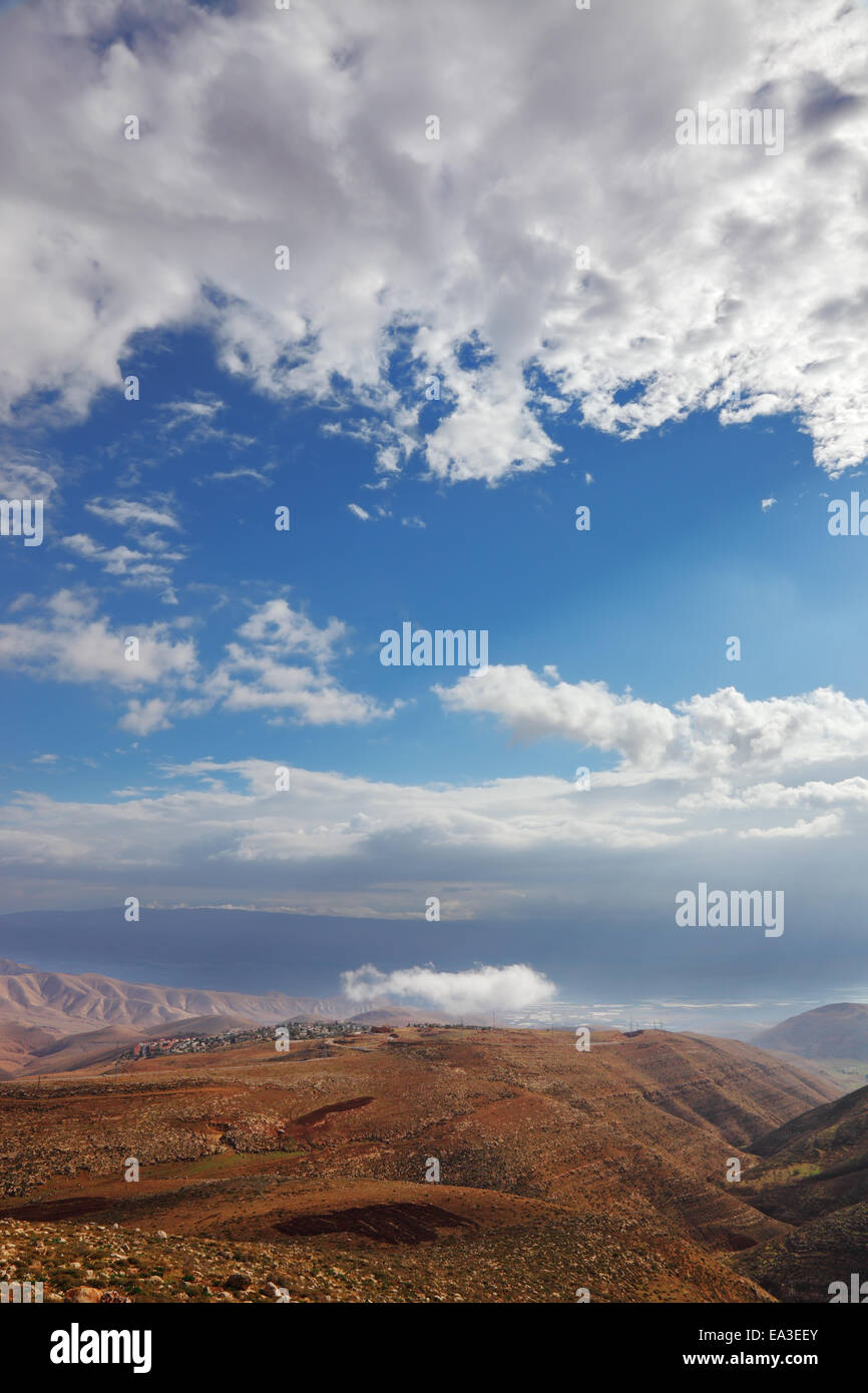 Judean Desert in the winter morning Stock Photo