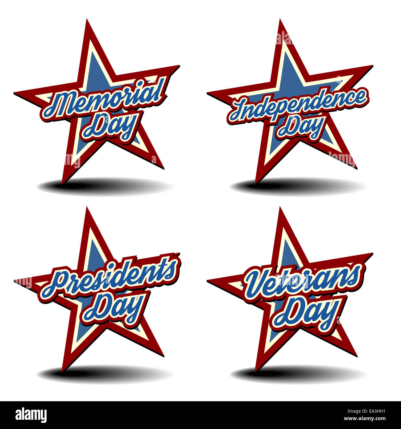 National Holiday Stars Stock Photo Alamy