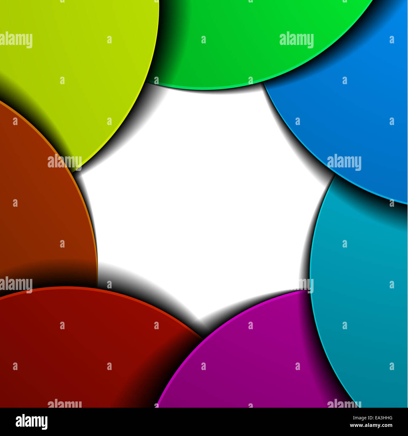 seven circles infographic Stock Photo