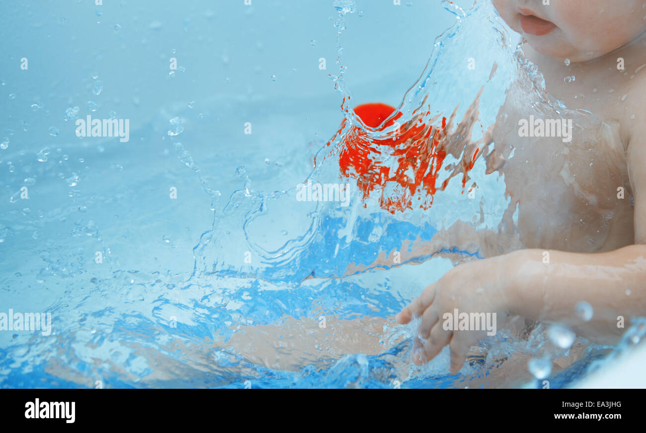 Toddler in the bath Stock Photo Alamy