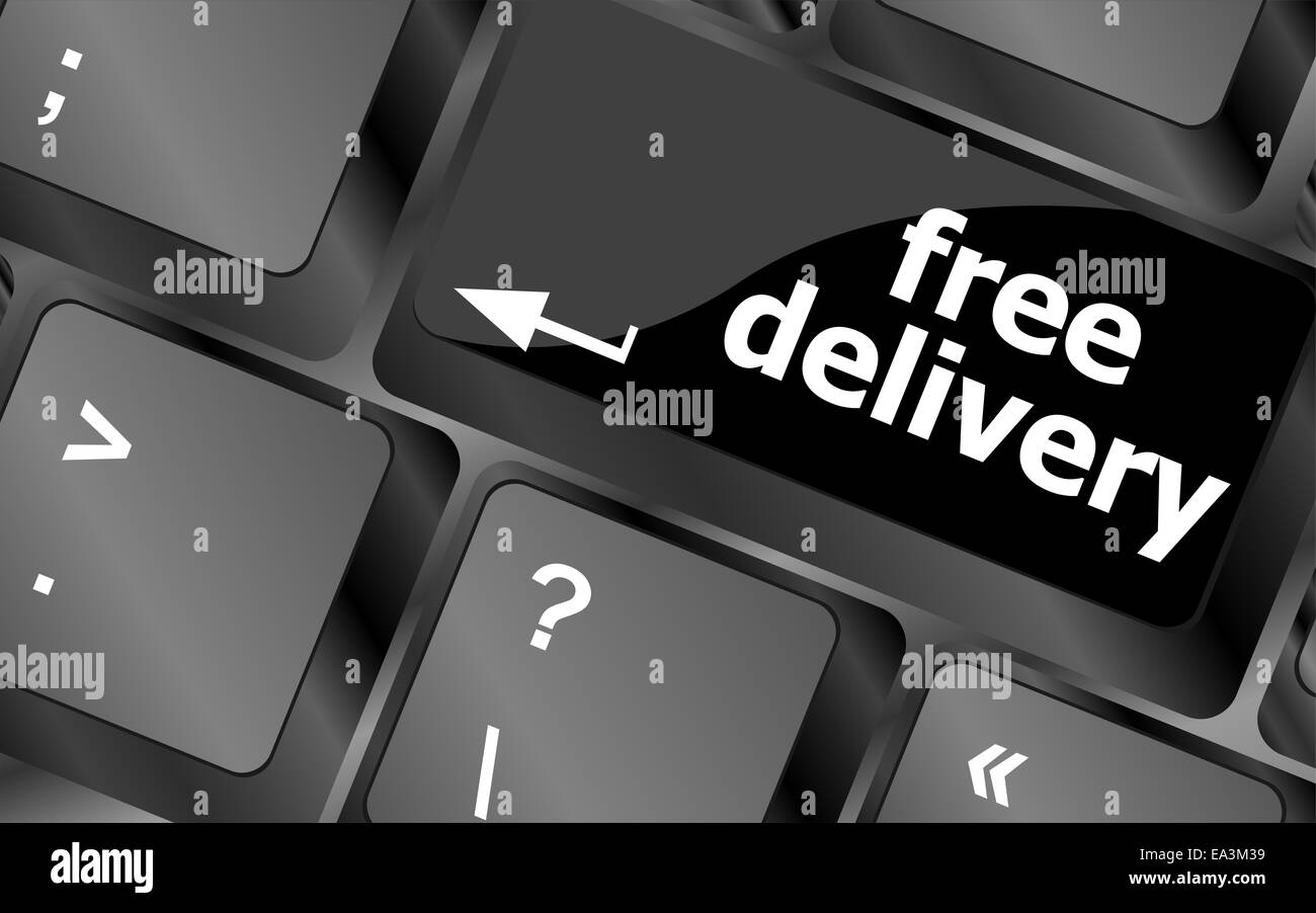 free delivery key on laptop keyboard keys Stock Photo Alamy
