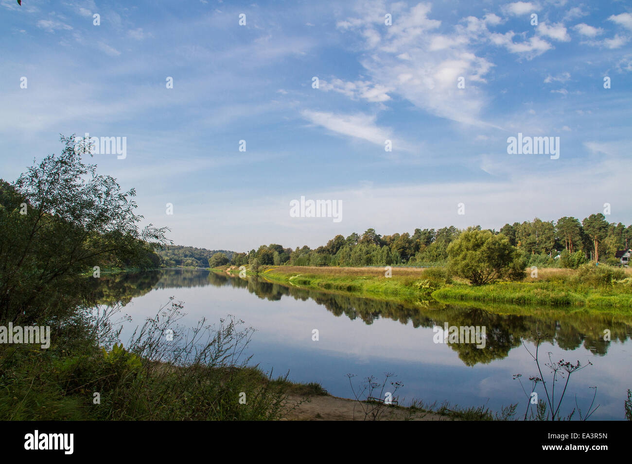 Moskva River, Moscow region, Russia Stock Photo