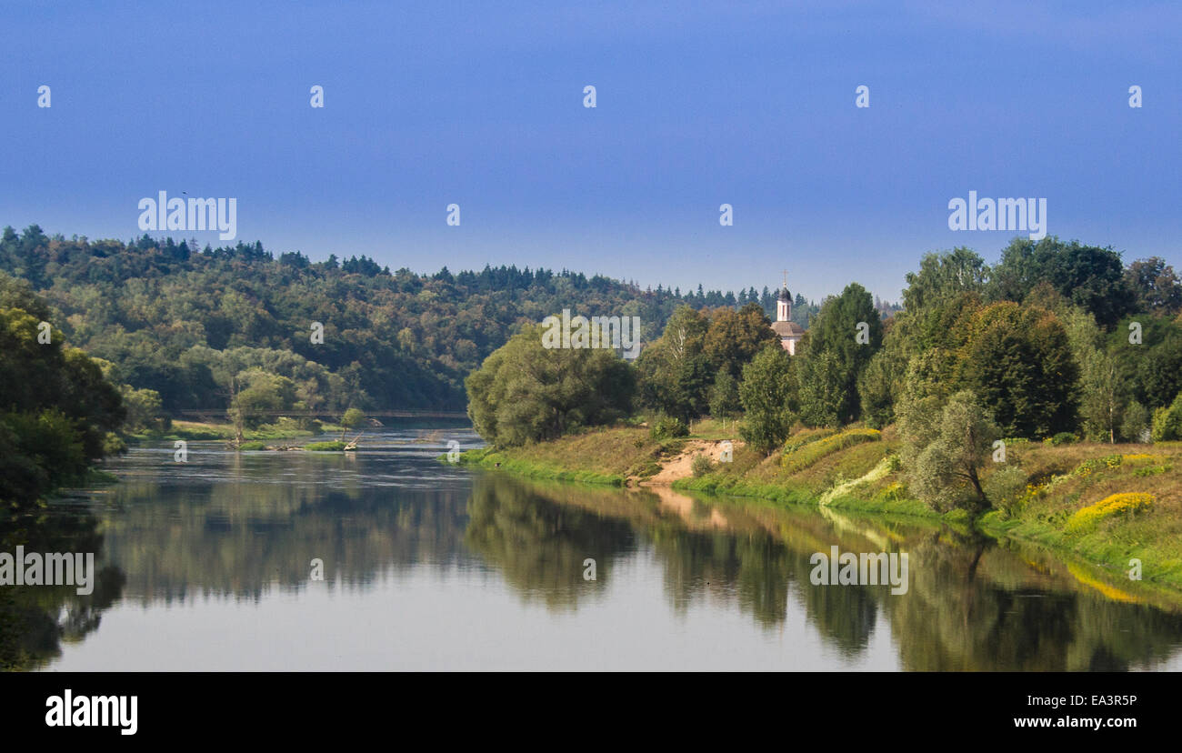 Moskva River, Moscow region, Russia Stock Photo