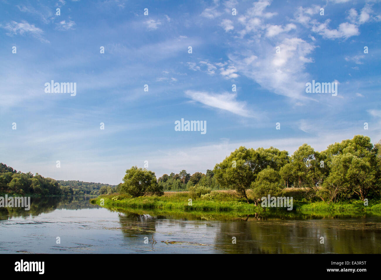 Moskva River, Moscow region, Russia Stock Photo