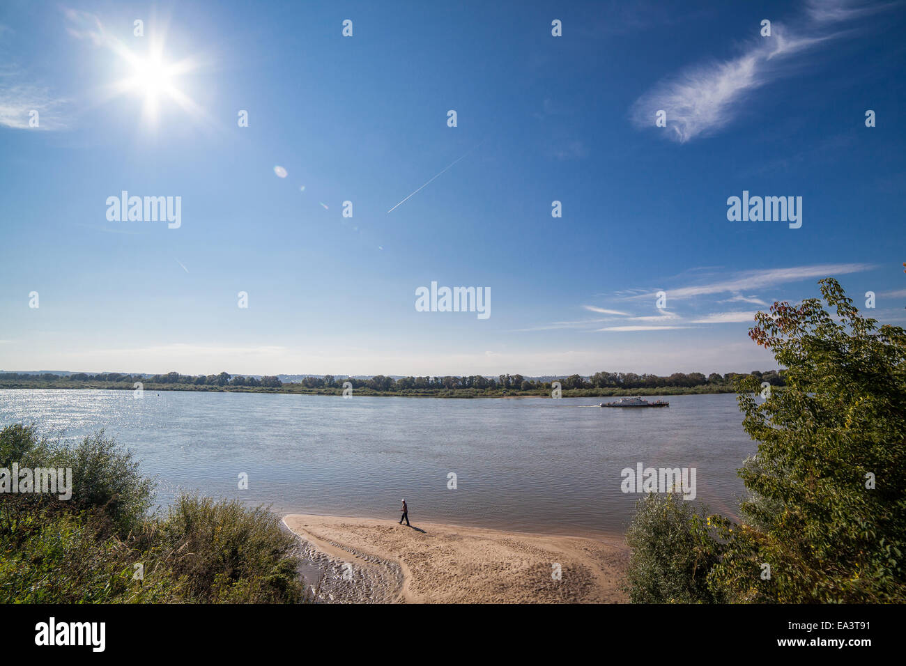 Oka river shore, Moscow region, Russia Stock Photo