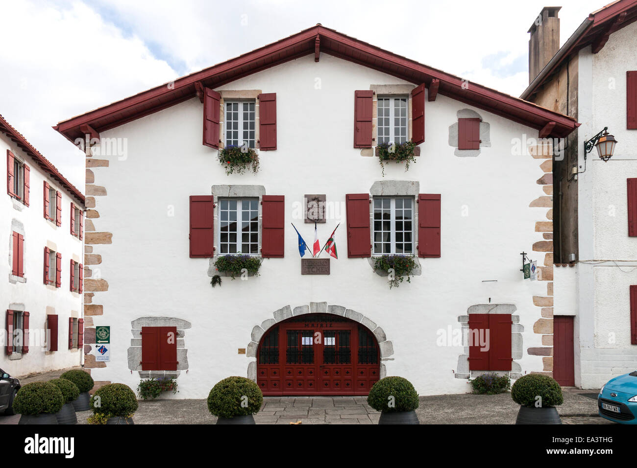 Town Hall, Ainhoa, France Stock Photo