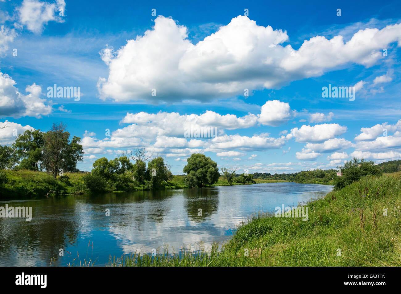 Moskva River, Moscow region, Russia Stock Photo