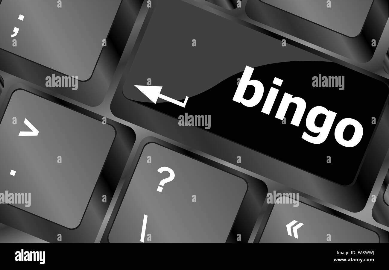bingo button on computer keyboard keys Stock Photo Alamy