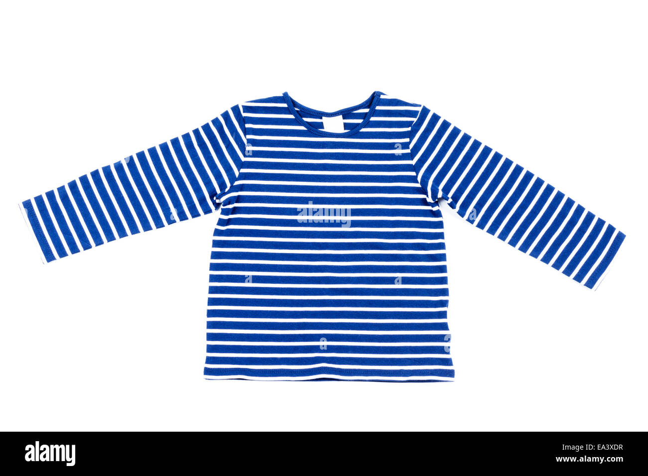 Kids striped shirt isolated on white Stock Photo