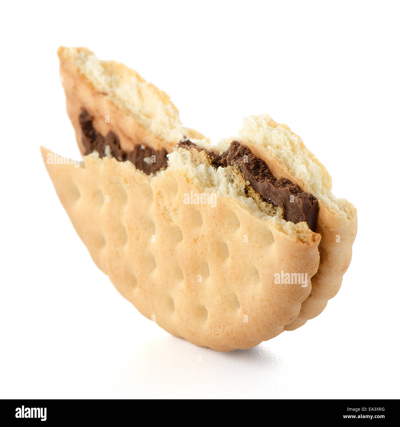 Sandwich biscuits with chocolate filling Stock Photo Alamy