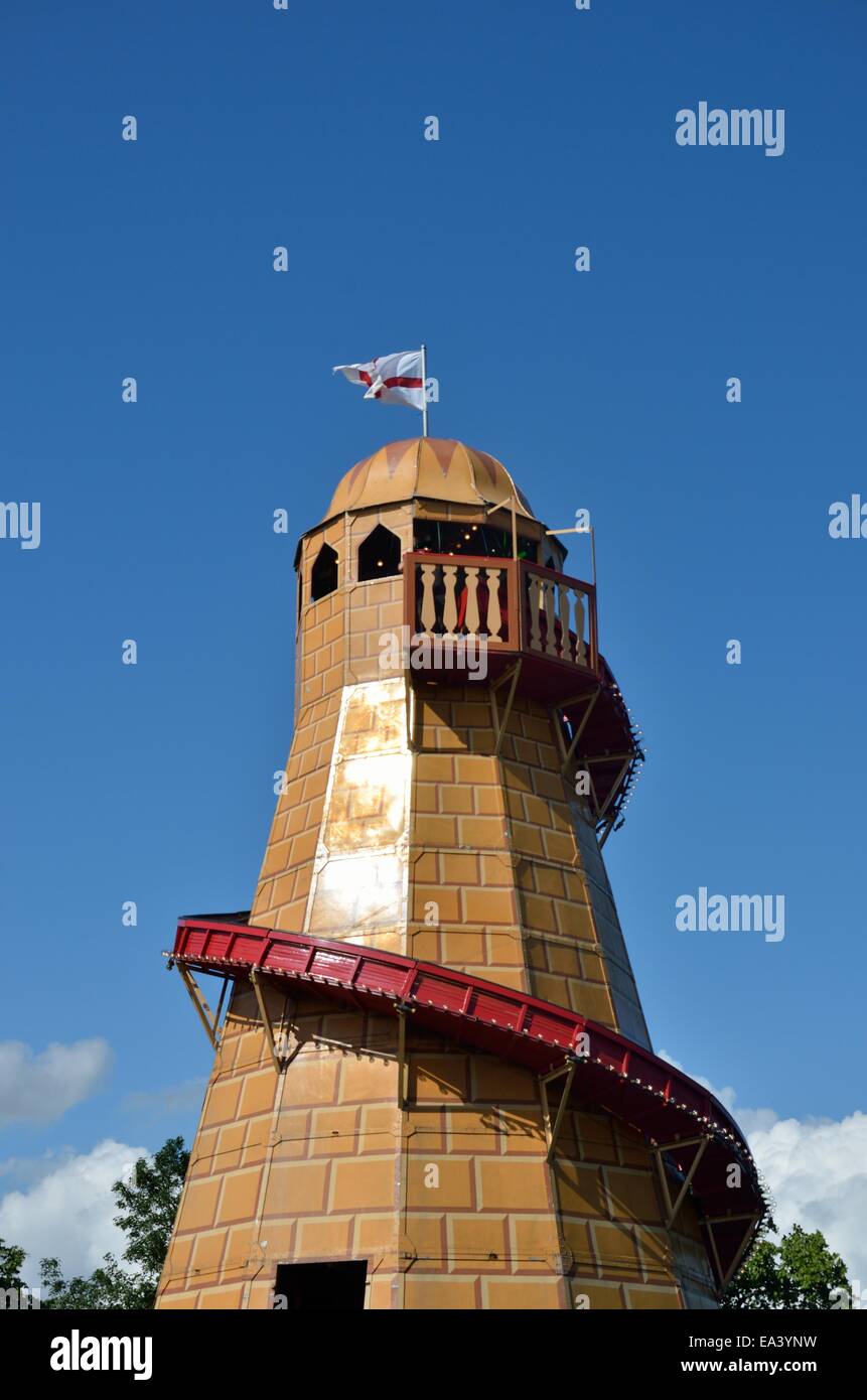 Helter skelter with Blue sky background Stock Photo