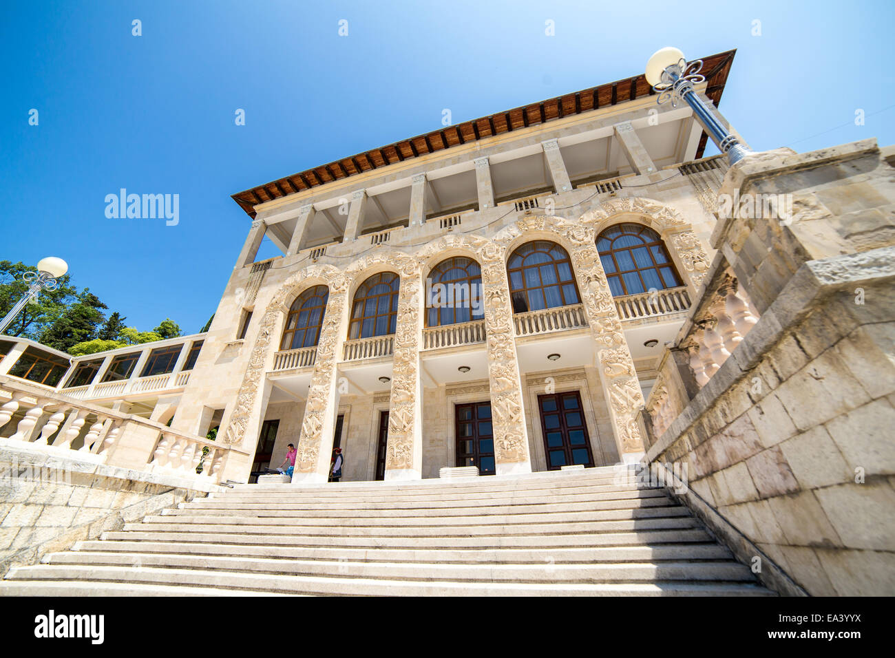 Vintage hotel building, Sochi, Krasnodar region, Russia Stock Photo