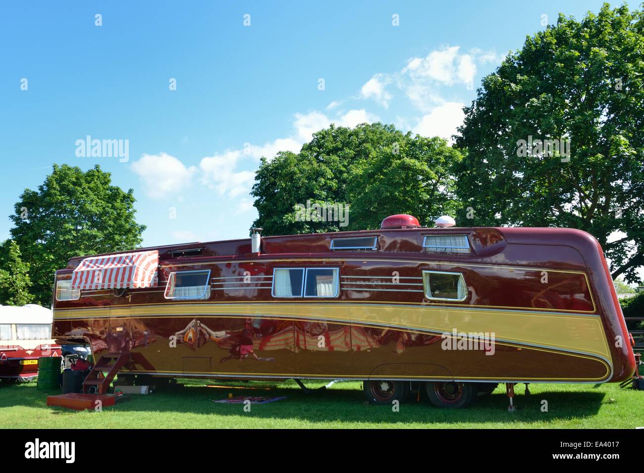 Large luxury caravan Stock Photo