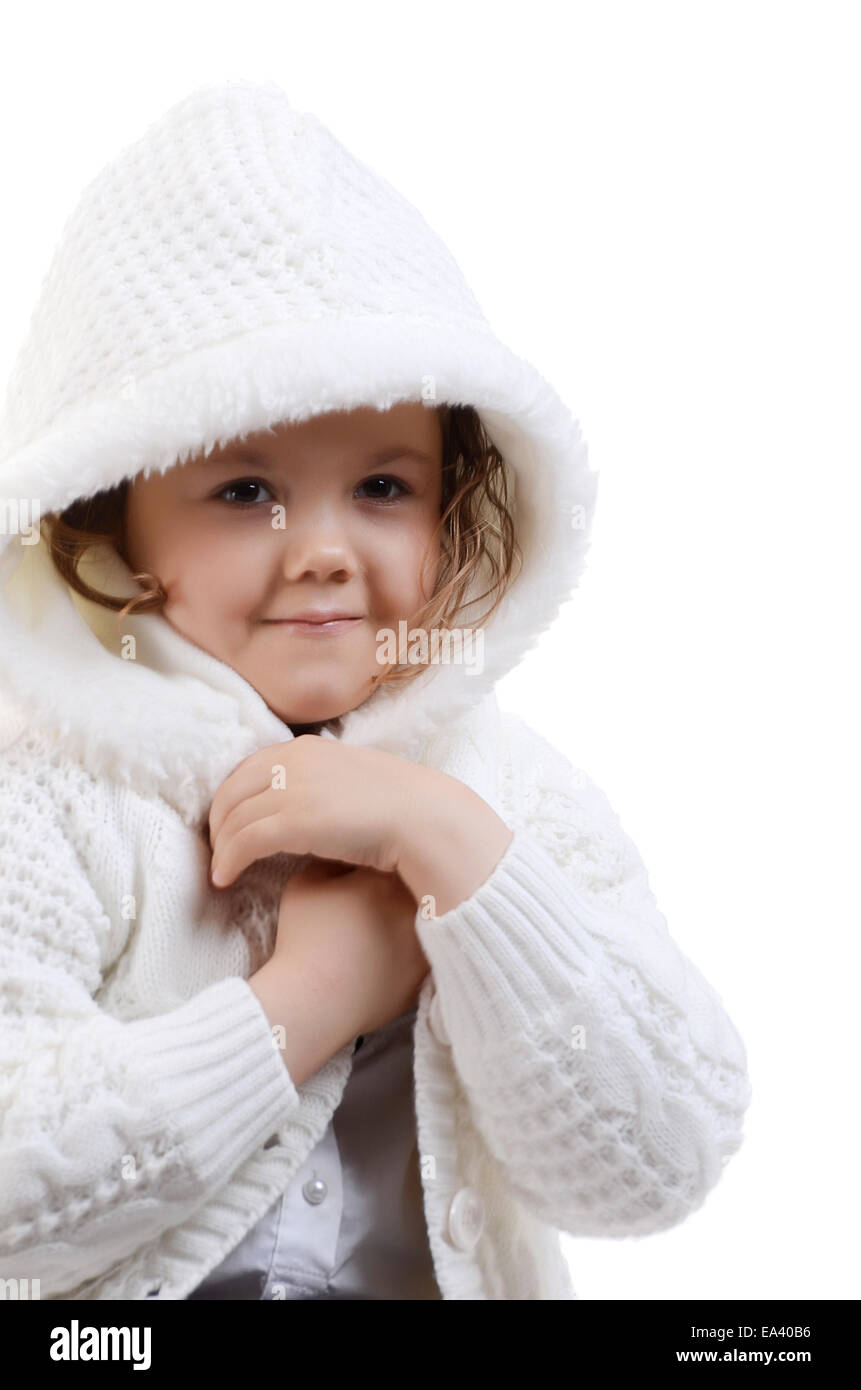 Studio portrait of cute little girl Stock Photo - Alamy