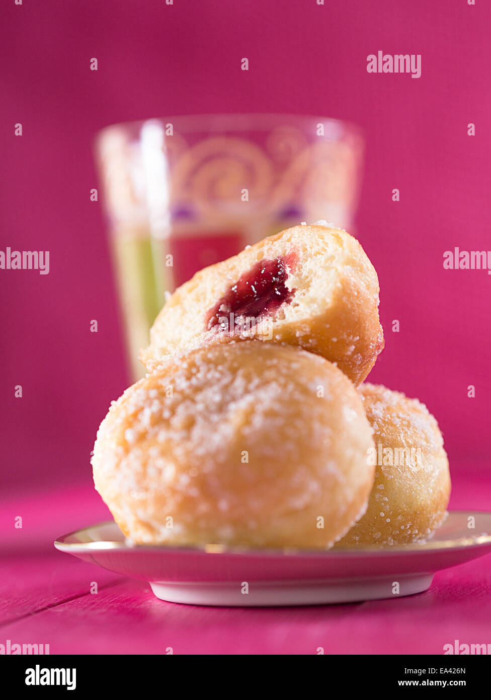 Donuts on a plate Stock Photo