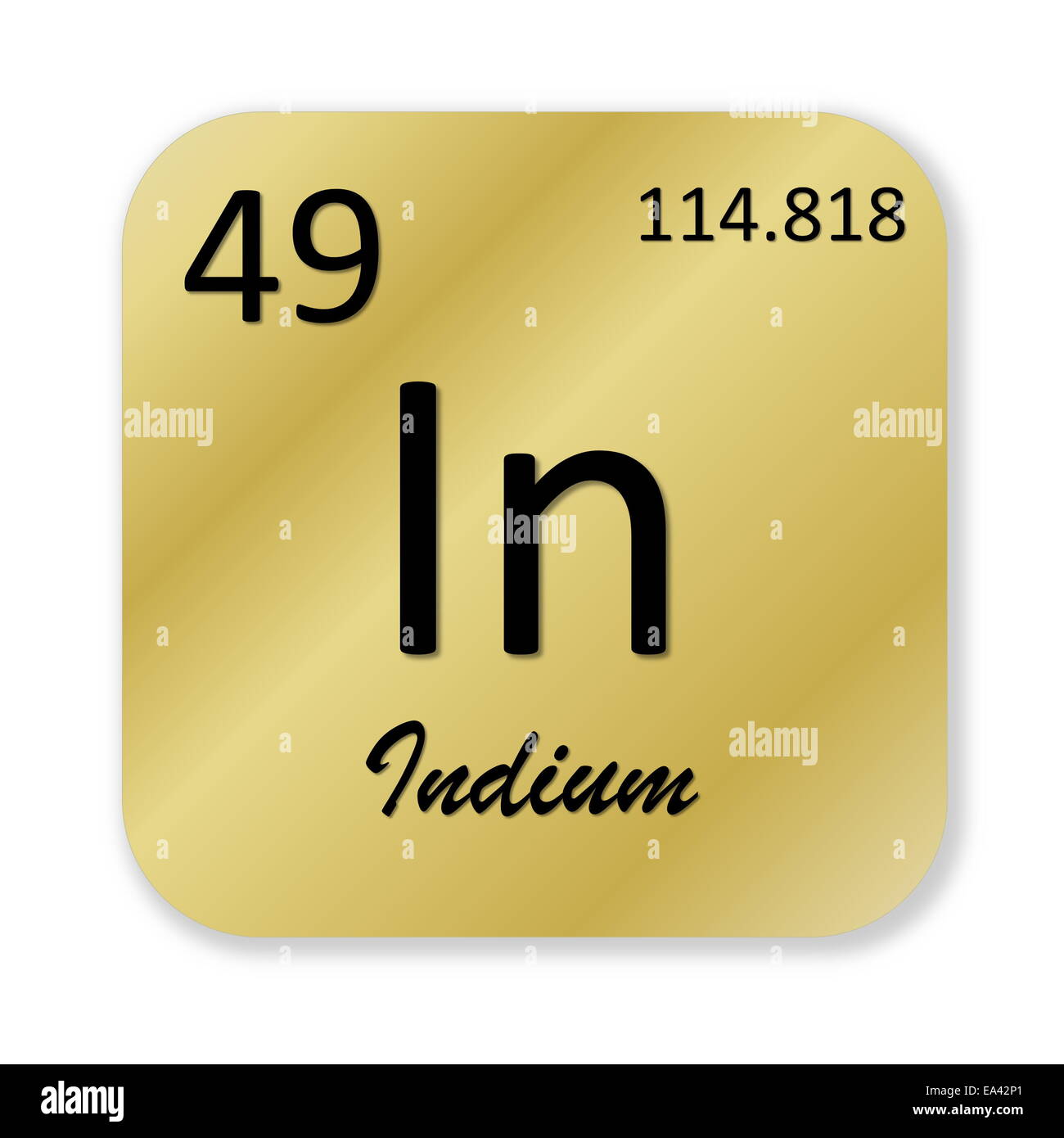 Indium element Stock Photo