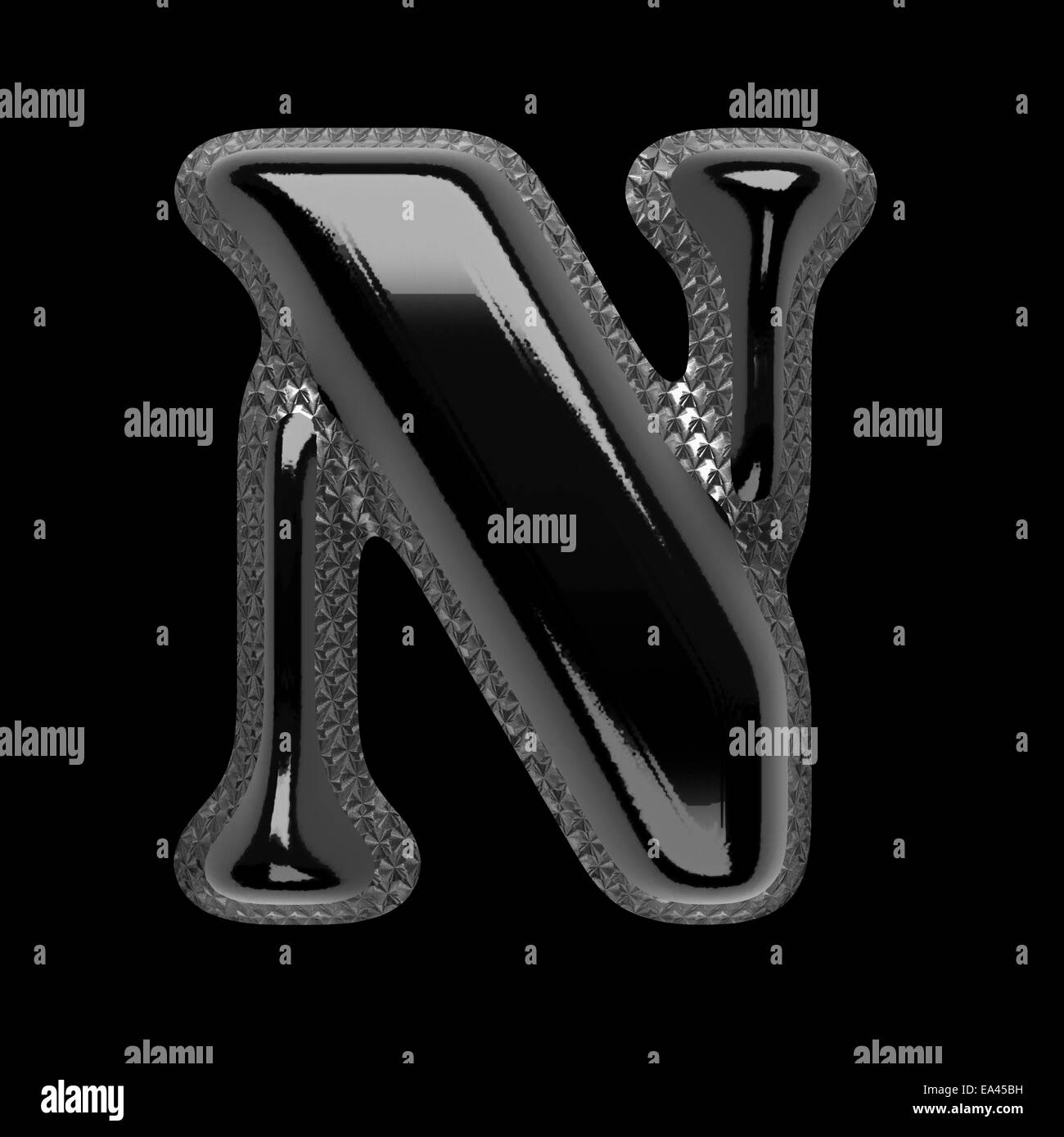 metal and black gloss letter Stock Photo - Alamy