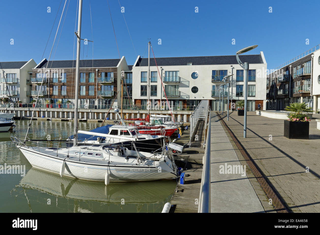 Waterside luxury apartments at Waterside Marina, Brightlingsea,Essex,UK
