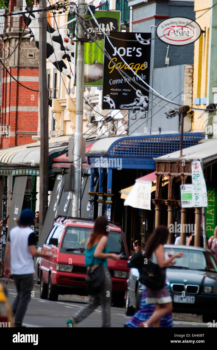 Brunswick Street Architecture And Street Scene, Fitzroy, Melbourne ...