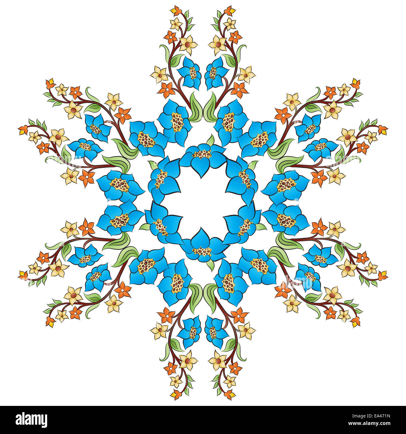 Ottoman motifs design series with forty-eight Stock Photo