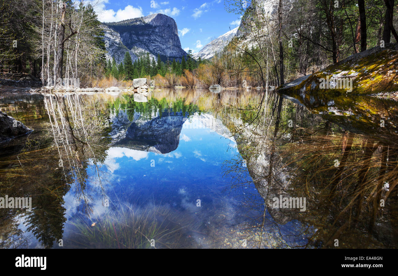 Mirror lake yosemite fall hi-res stock photography and images - Alamy