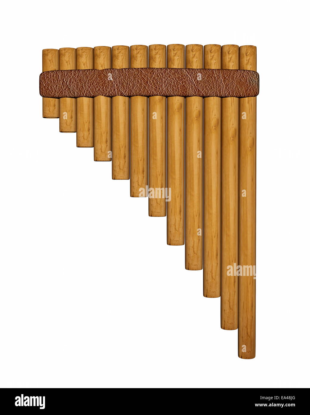 Pan flute or pipe 3D render Stock Photo Alamy